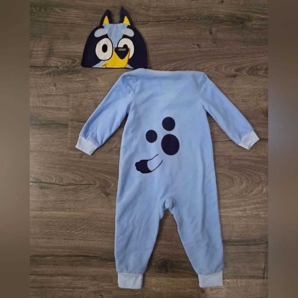 Cozy Bluey Kids One Piece Footie With Bst Size 2t